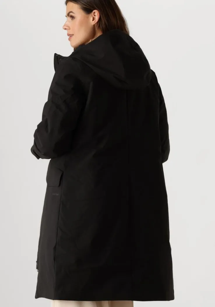 zwarte elvine gewatteerde jas signy