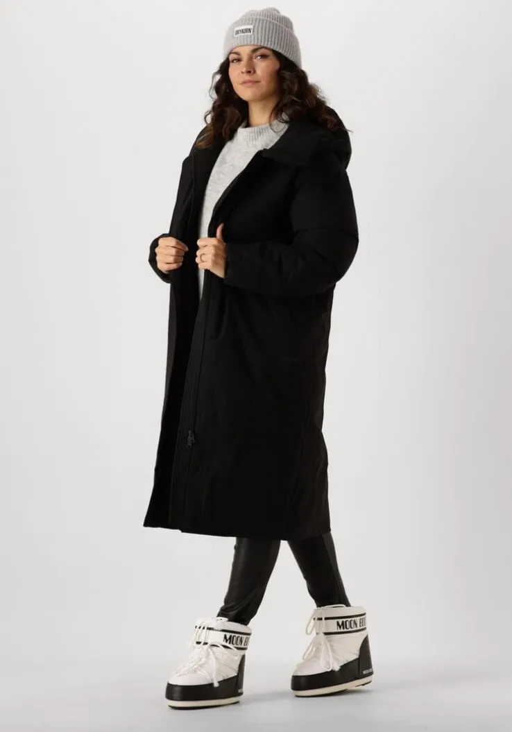 zwarte elvine gewatteerde jas saira