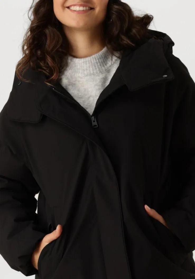 zwarte elvine gewatteerde jas saira