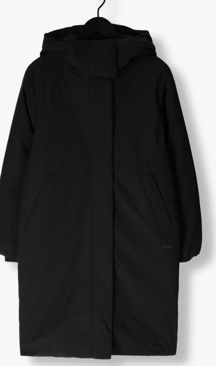 zwarte elvine gewatteerde jas saira