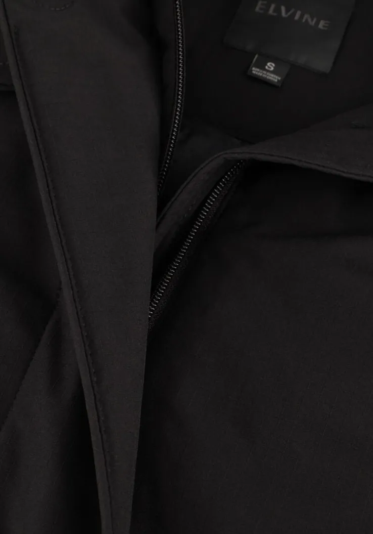 zwarte elvine gewatteerde jas saira