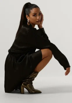 zwarte est'seven mini jurk est’journee dress bambu