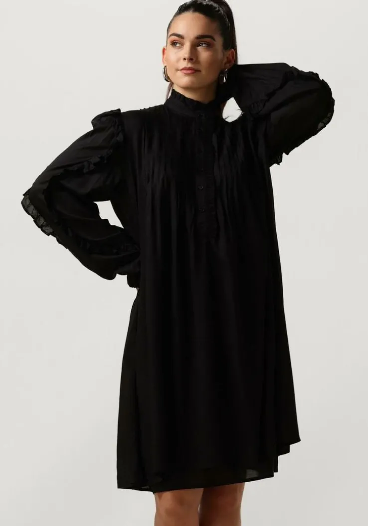 zwarte est'seven mini jurk lizzy long dress