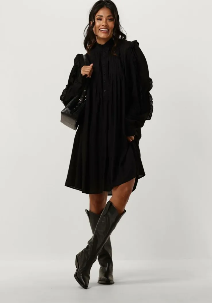 zwarte est'seven mini jurk lizzy long dress