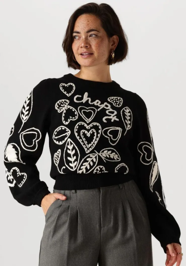 zwarte fabienne chapot trui vesper pullover