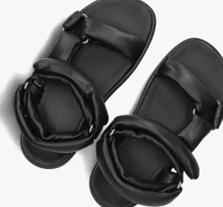 zwarte fitflop platte sandalen iz8