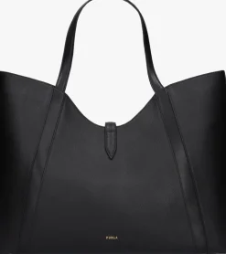 zwarte furla schoudertas goccia xl hobo