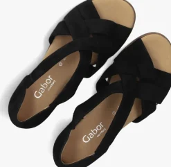 zwarte gabor sandalen met hak 782