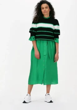 zwarte gestuz trui alpha ss striped pullover