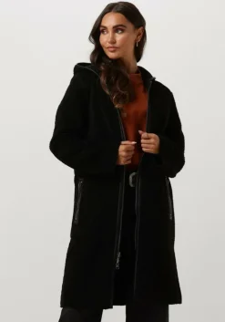 zwarte goosecraft gewatteerde jas gc adelyn coat