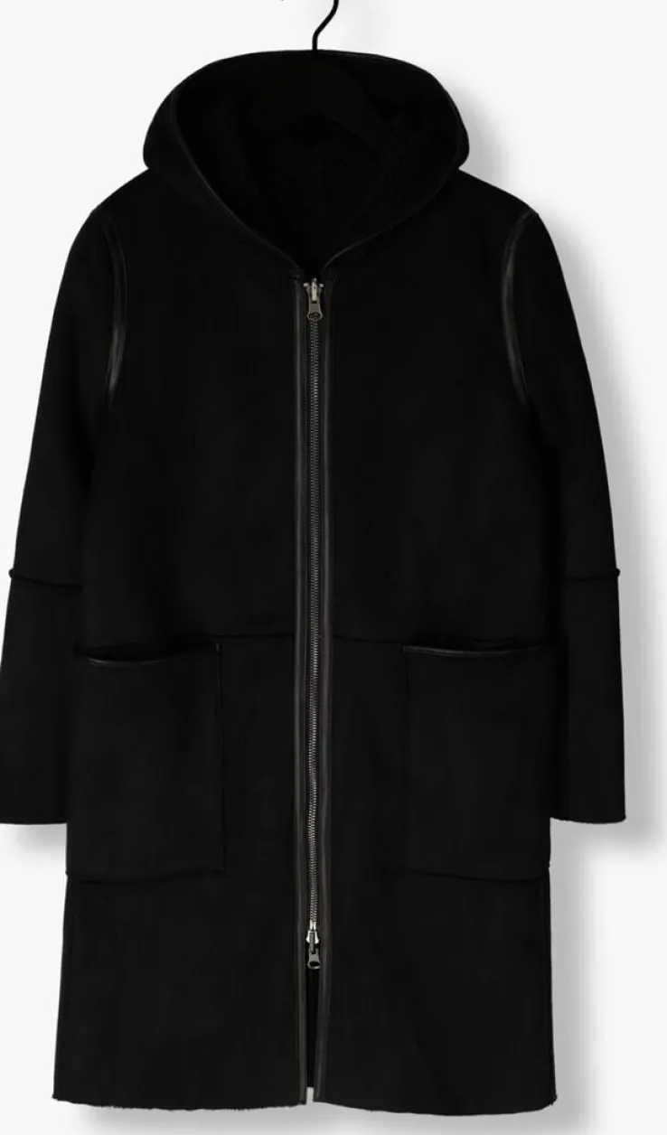 zwarte goosecraft gewatteerde jas gc adelyn coat