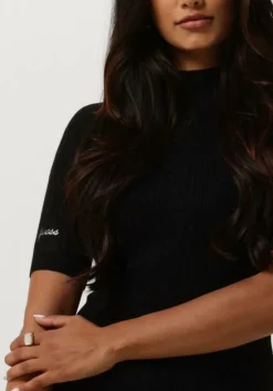 zwarte guess midi jurk es arielle bodycon swtr dress