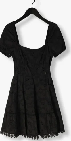 zwarte guess mini jurk ss clio flare midi dress