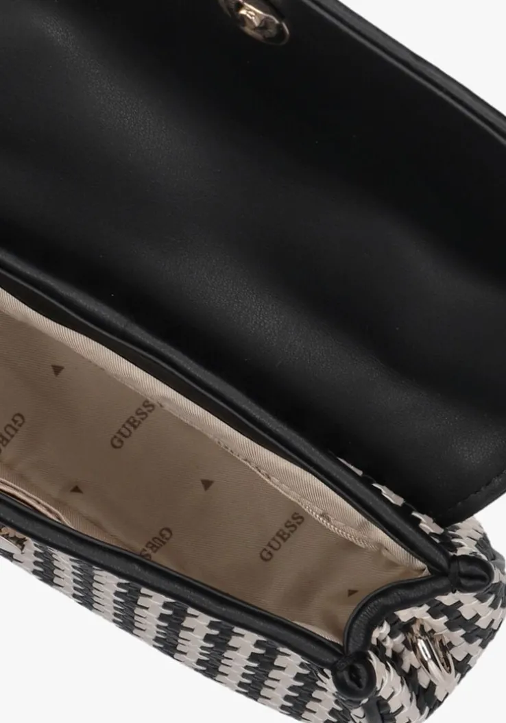 zwarte guess schoudertas mirema top handle flap