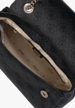 zwarte guess schoudertas katya convertible xbody flap