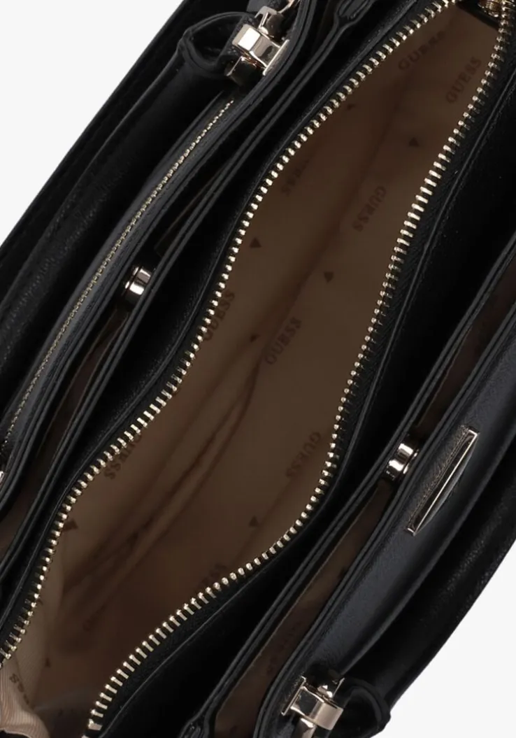 zwarte guess schoudertas fedora shoulder satchel