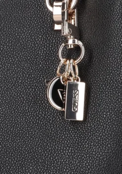 zwarte guess schoudertas fedora shoulder satchel