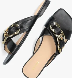 zwarte guess slippers sameya