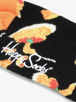 zwarte happy socks sokken mac & cheese