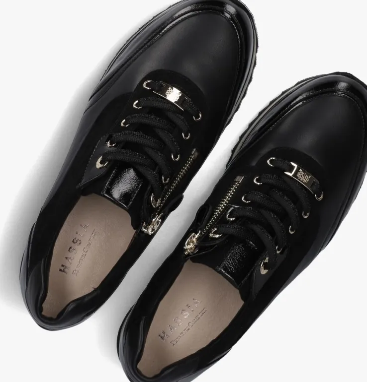 zwarte hassia lage sneakers 302050