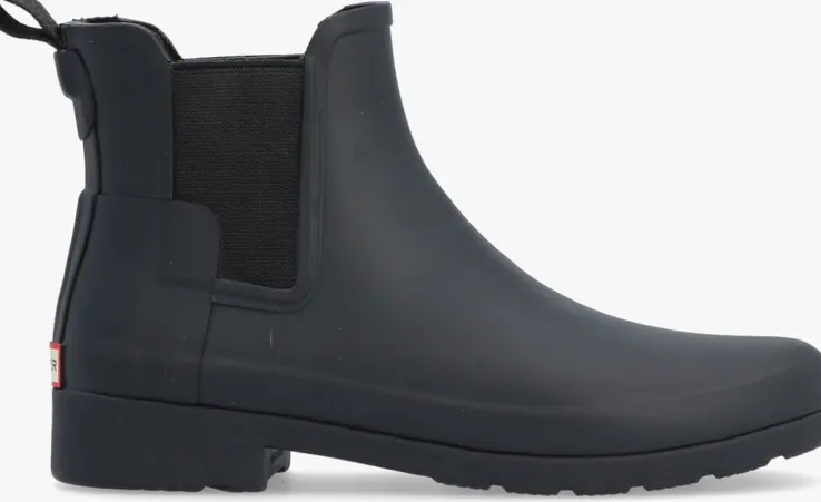 zwarte hunter regenlaarzen womens refined slim fit