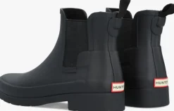 zwarte hunter regenlaarzen womens refined slim fit