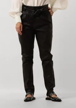 zwarte ibana pantalon paula stretch leather