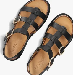 zwarte inuovo platte sandalen a96046