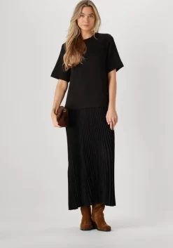 zwarte inwear maxi jurk laicentiw vincent plisse dress