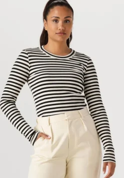 zwarte inwear tops & t-shirts dagnaiw striped tshirt ls
