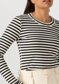zwarte inwear tops & t-shirts dagnaiw striped tshirt ls