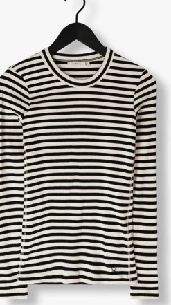 zwarte inwear tops & t-shirts dagnaiw striped tshirt ls