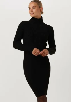 zwarte janice mini jurk jurk gebreid kol travis