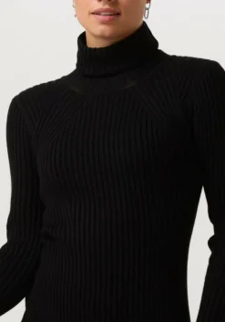 zwarte janice mini jurk jurk gebreid kol travis