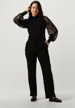 JANSEN AMSTERDAM e blouses v107 top with lace sleeves and turtle neck>DAMES Blouses