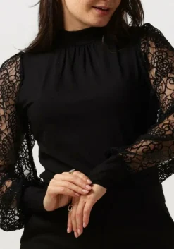 JANSEN AMSTERDAM e blouses v107 top with lace sleeves and turtle neck><noscript><img width=