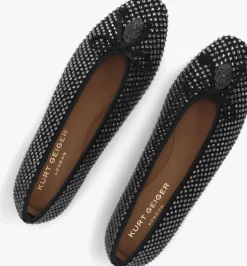 zwarte kurt geiger london ballerina's sloane eagle ballerina
