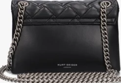 zwarte kurt geiger london schoudertas mini kensington x bag