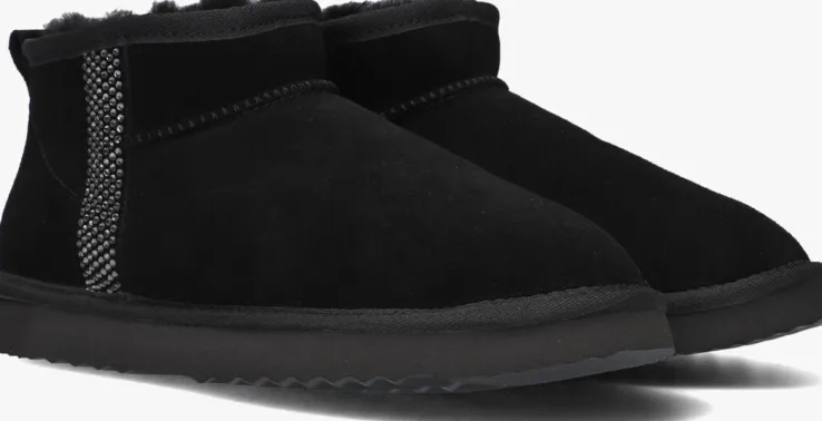 zwarte lina locchi vachtlaarzen extreme glitter low