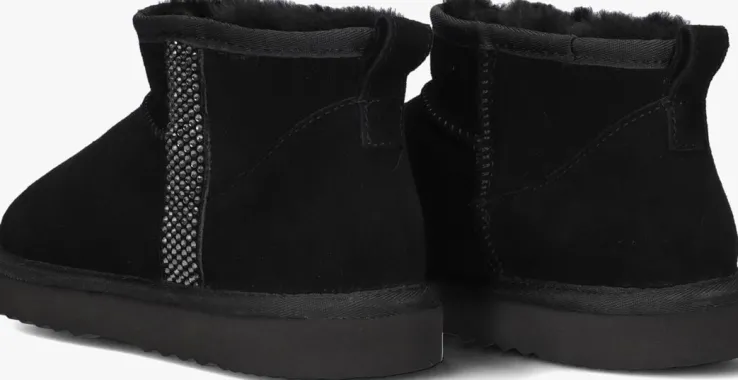 zwarte lina locchi vachtlaarzen extreme glitter low