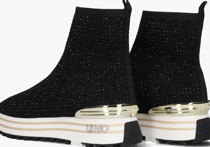 zwarte liu jo hoge sneakers liu jo maxi wonder 83