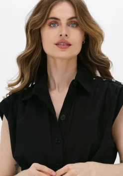 zwarte liu jo midi jurk abito lungo popeline