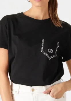 zwarte liu jo t-shirt ecs t-shirt moda m/c