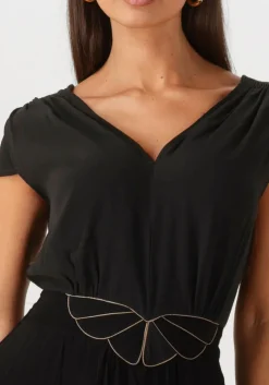 zwarte louizon maxi jurk fayence