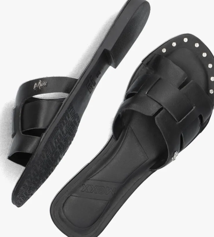 zwarte mexx slippers lisa