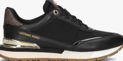 zwarte michael kors lage sneakers nova trainer