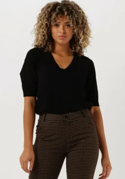 zwarte minus top milla v-neck knit tee 1
