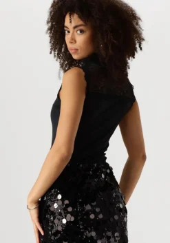 zwarte minus top vanessa high neck