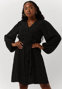 zwarte modström mini jurk anderson print dress