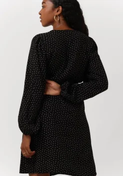zwarte modström mini jurk anderson print dress